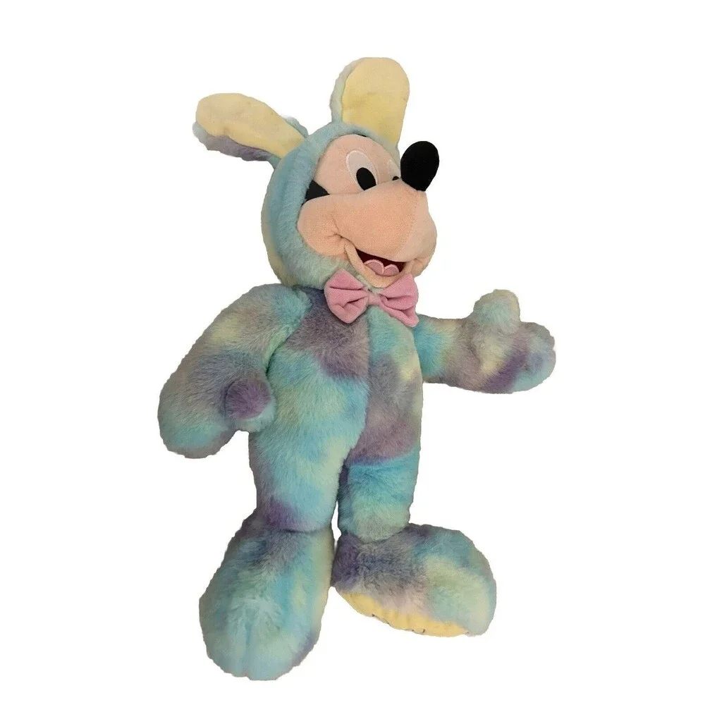 Disney Store 2020 Tie Dye Mickey Mouse Plush Easter Bunny Suit Stuffed Animal